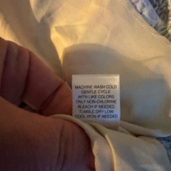 Christopher Banks Linen Floral Skirt Size 12 Artsy Spring Fairycore Whimsical - Picture 7 of 9